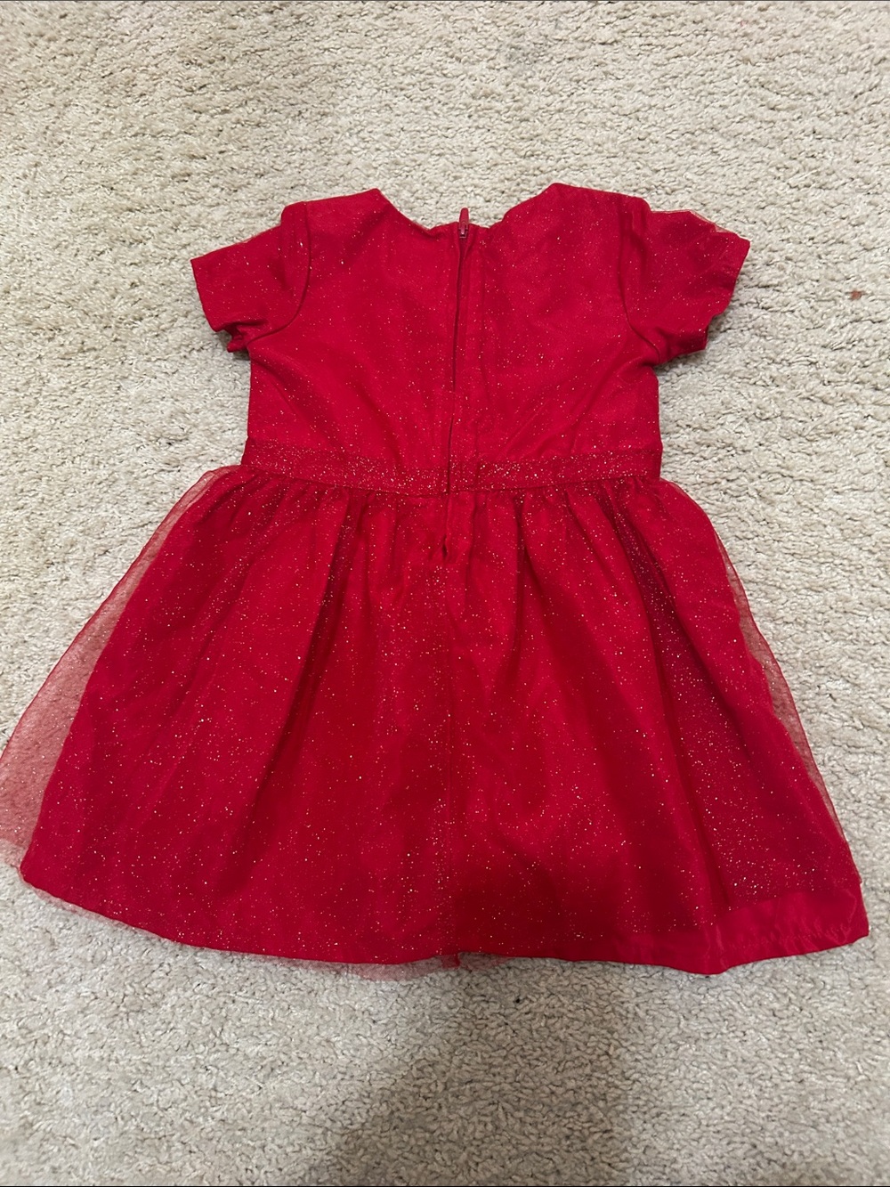 Carter's Red Glitter Tulle Holiday Dress for Girls - Picture 3 of 3